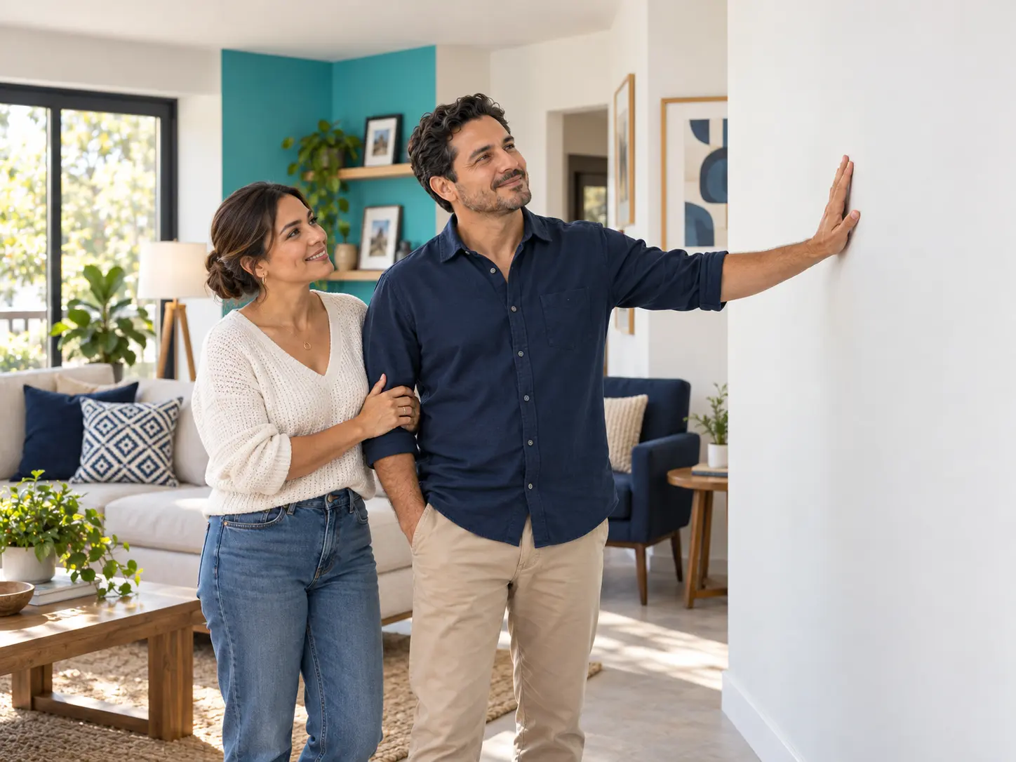 Cliente revisando opciones de color para su casa